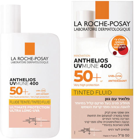 LA ROCHE-POSAY - אנתליוס פלואיד תחליב פנים עם גוון להגנה מהשמש +SPF50