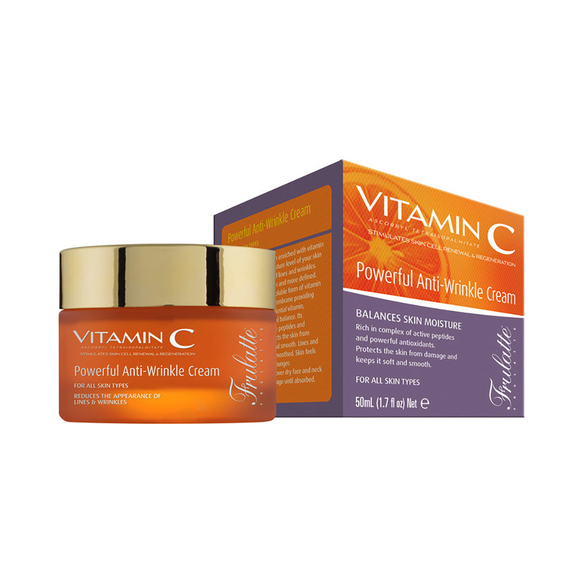 Frulatte Vitamin C - קרם לצמצום קמטים על בסיס ויטמין