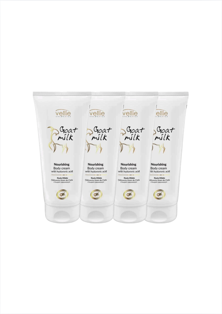 Vellie Goat Milk Nourishing 200ml קרם גוף x 4