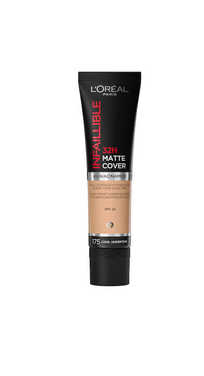 L'OREAL PARIS - INFALLIBLE MATTE COVER מייק אפ עמיד עד 32 שעות