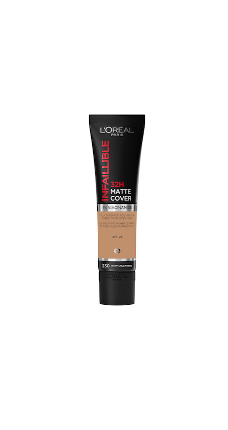 L'OREAL PARIS - INFALLIBLE MATTE COVER מייק אפ עמיד עד 32 שעות